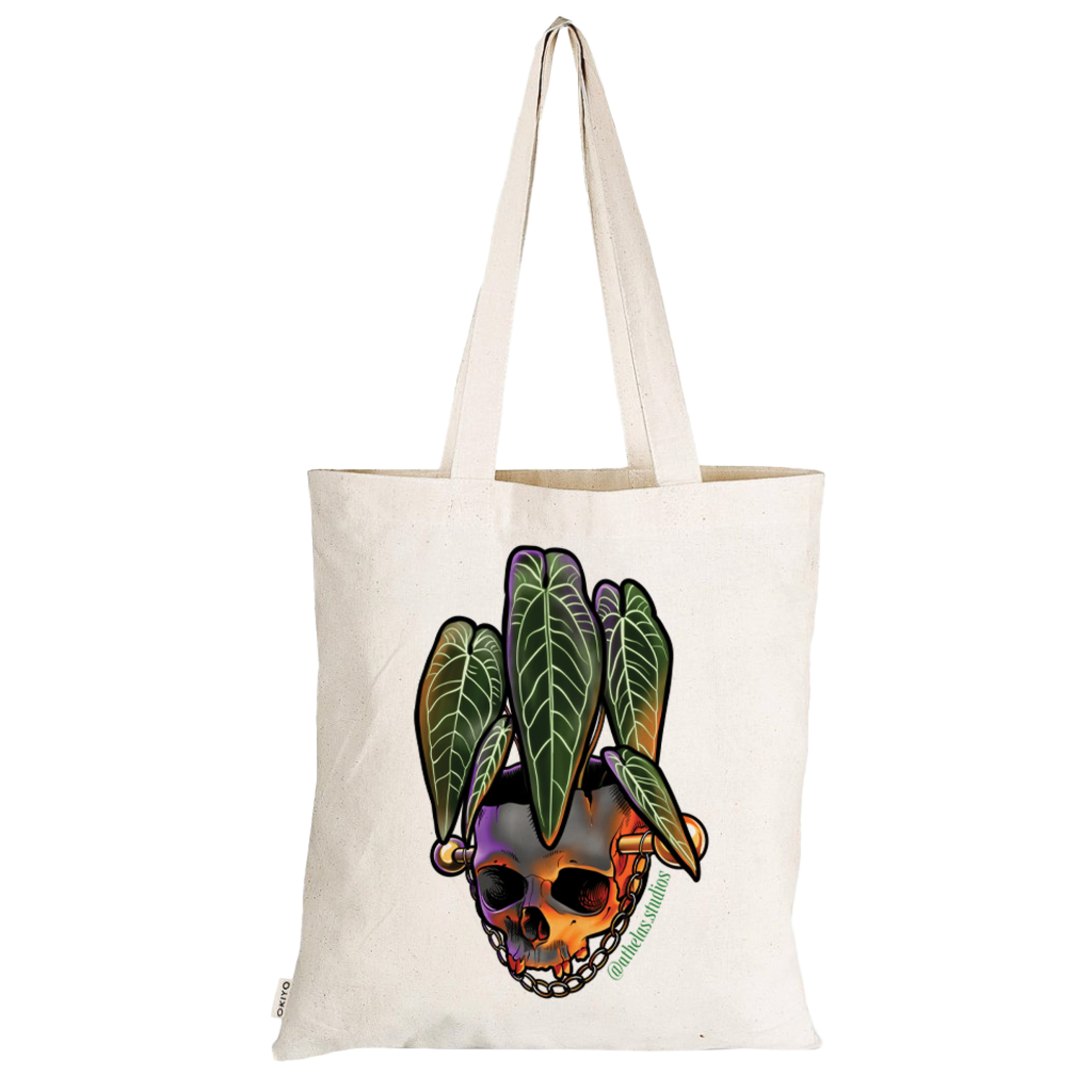 Anthurium Skull Tote