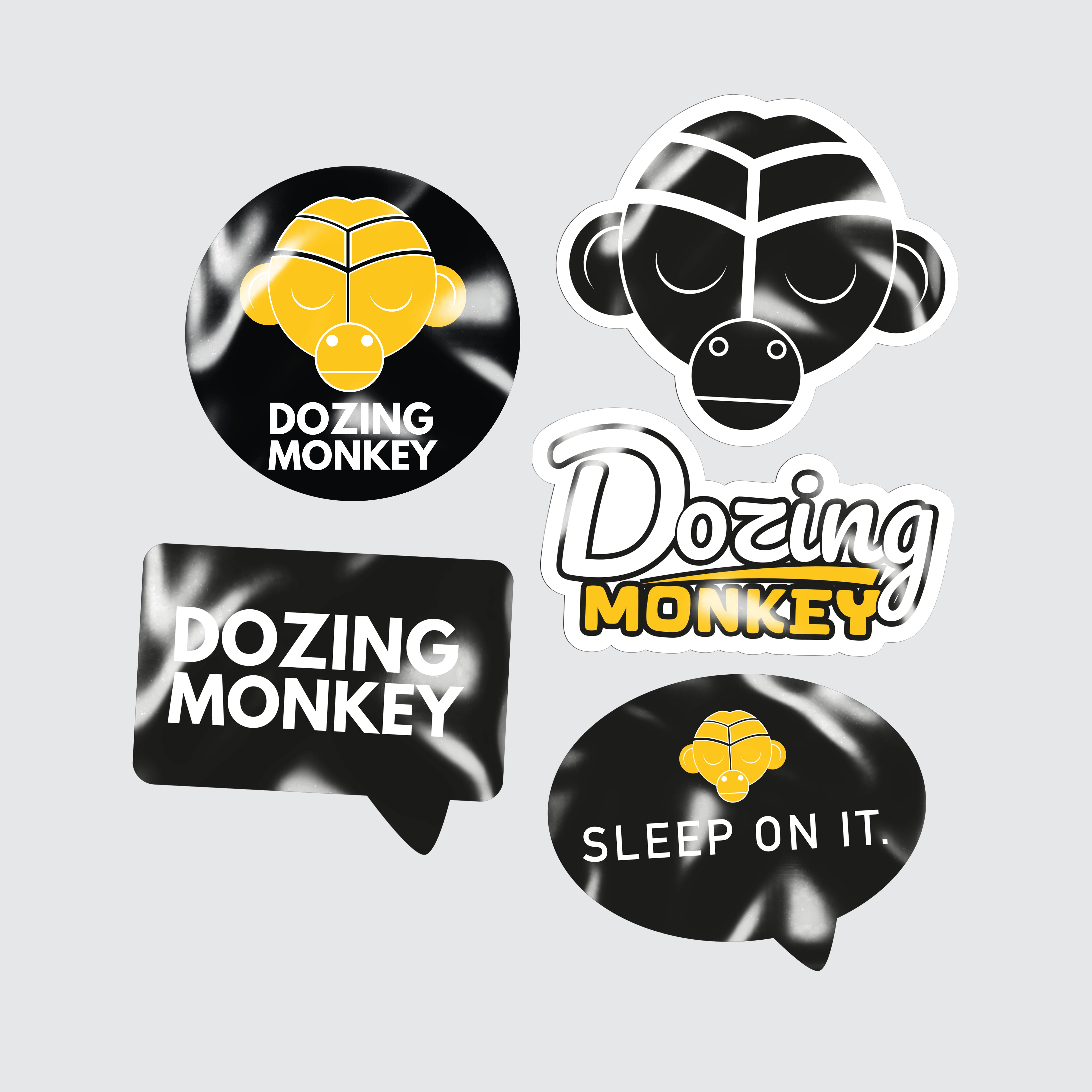 Dozing Monkey Sticker Pack