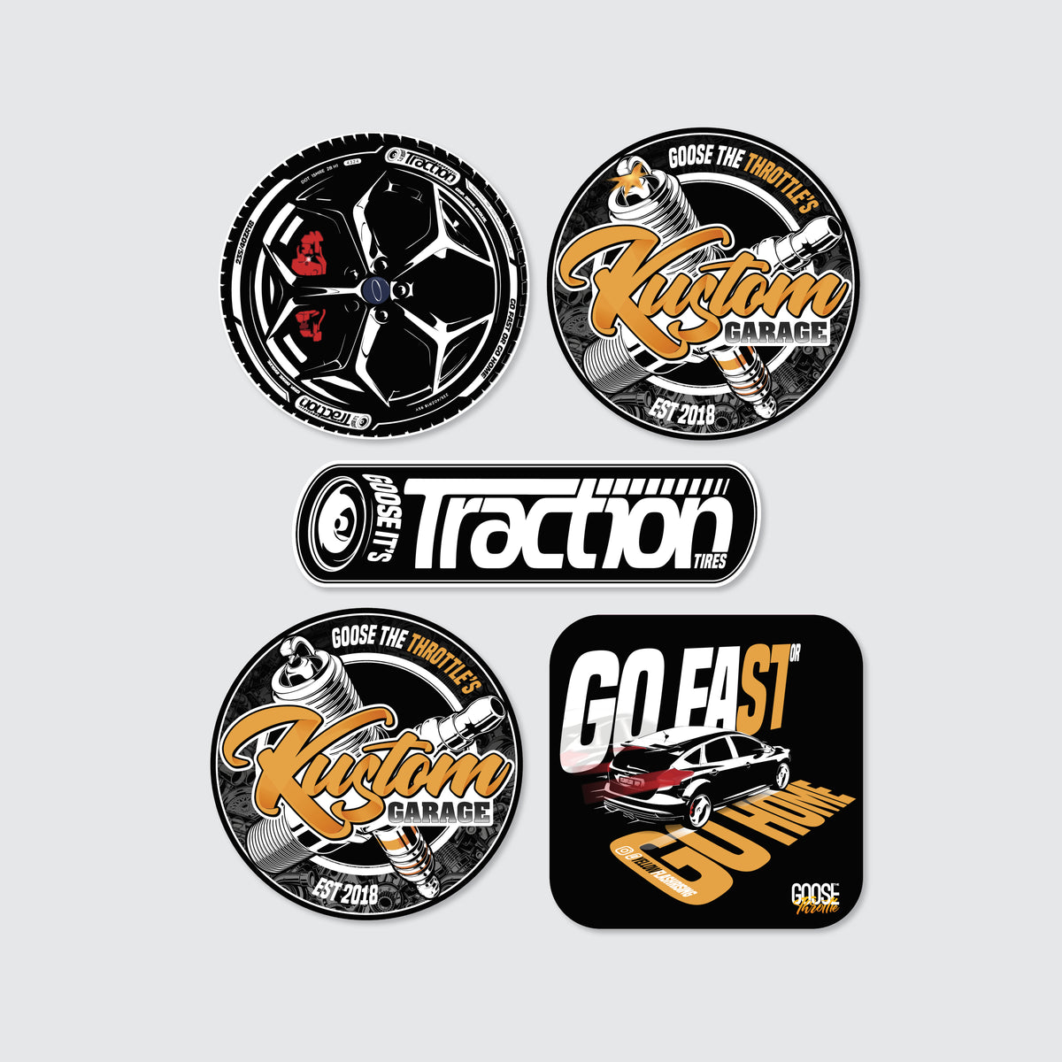 Kustom Garage Focus ST Sticker Pack