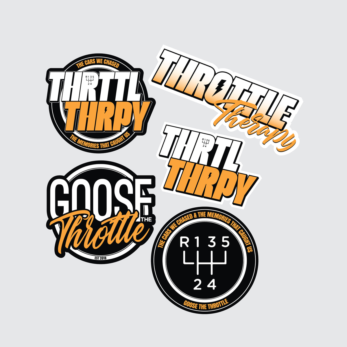 GTT Throttle Therapy Sticker Pack