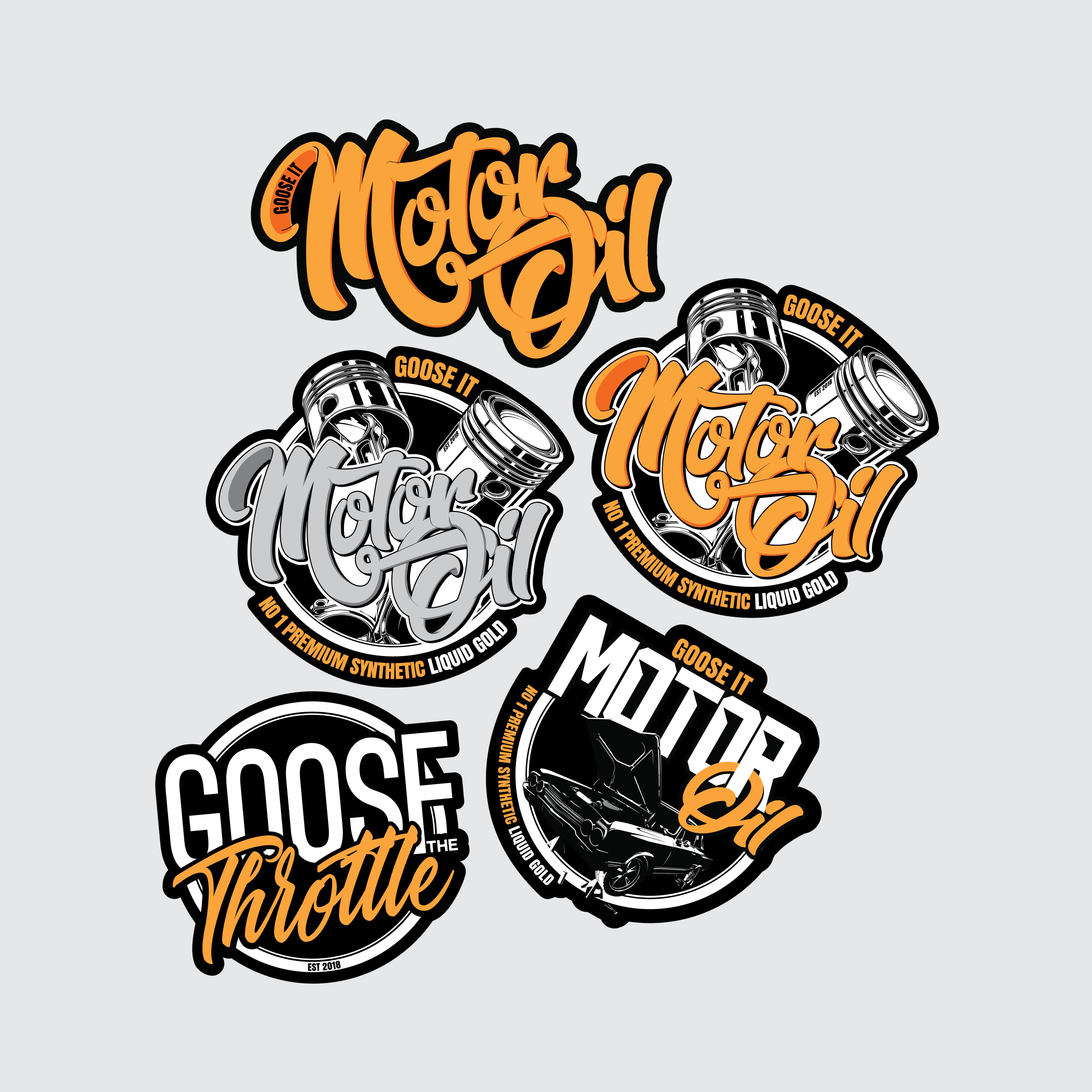 Motor Oil Sticker Pack