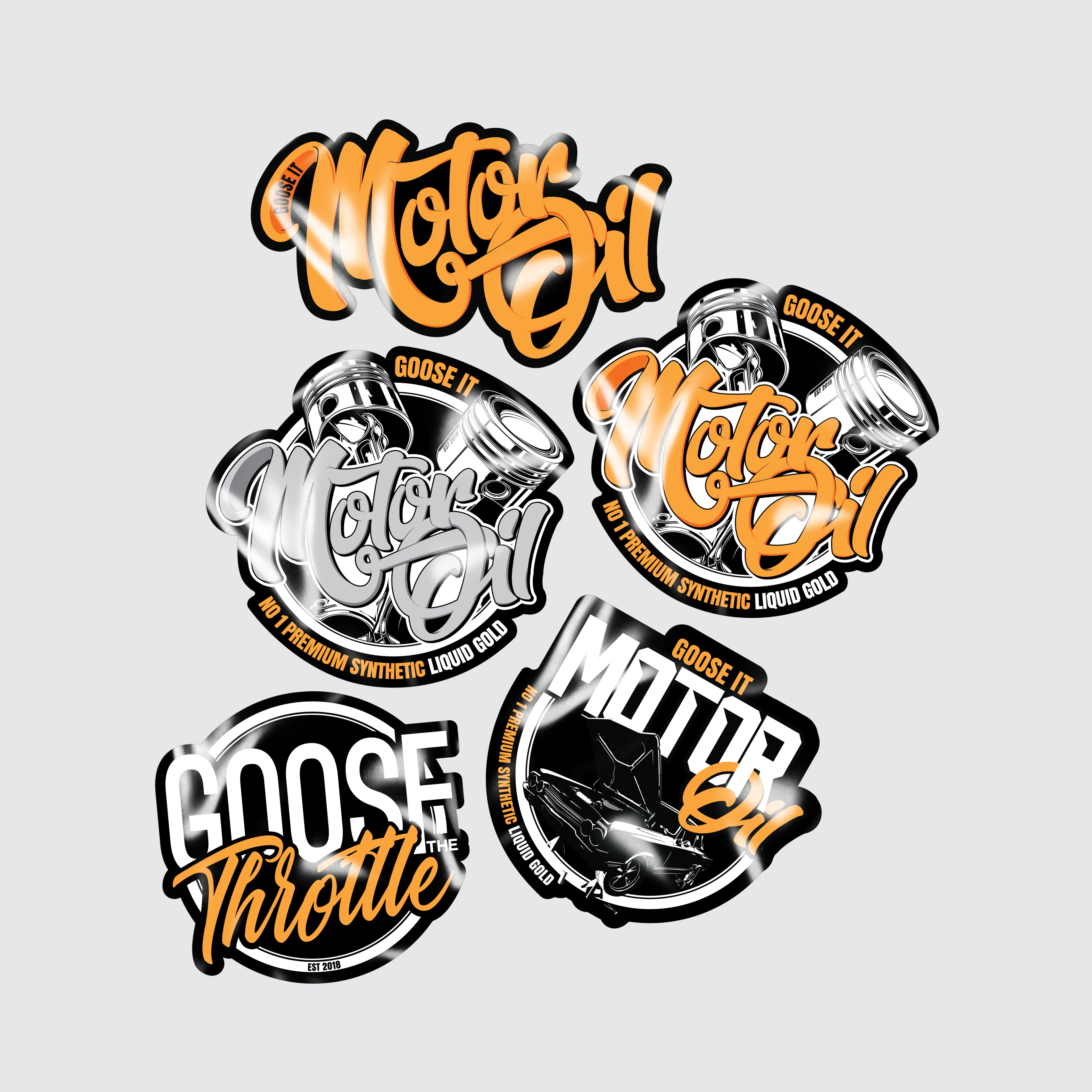 Motor Oil Sticker Pack