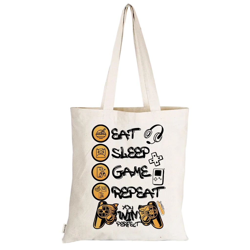Eat Sleep Game Repeat Tote