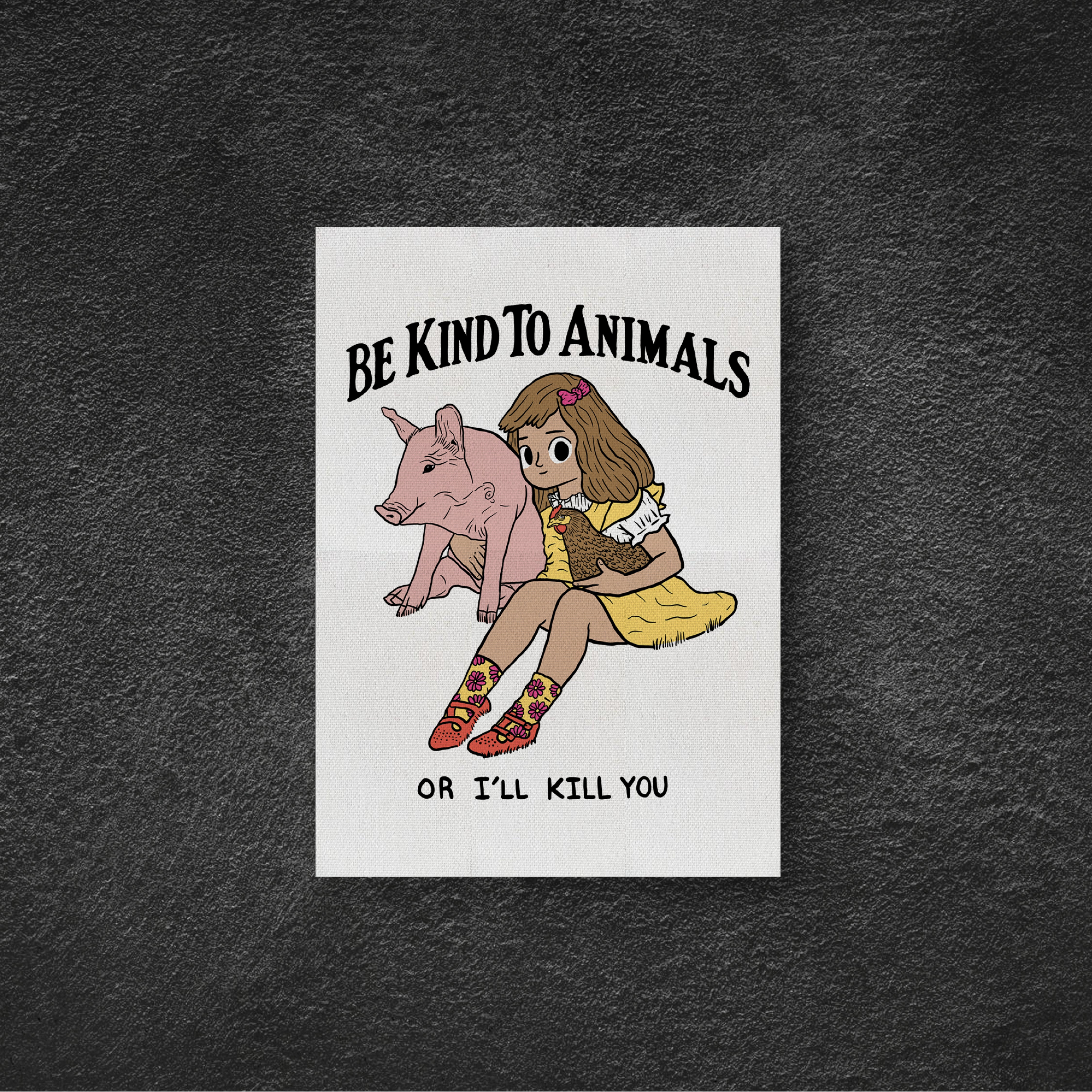 Be Kind To Animals Canvas Print