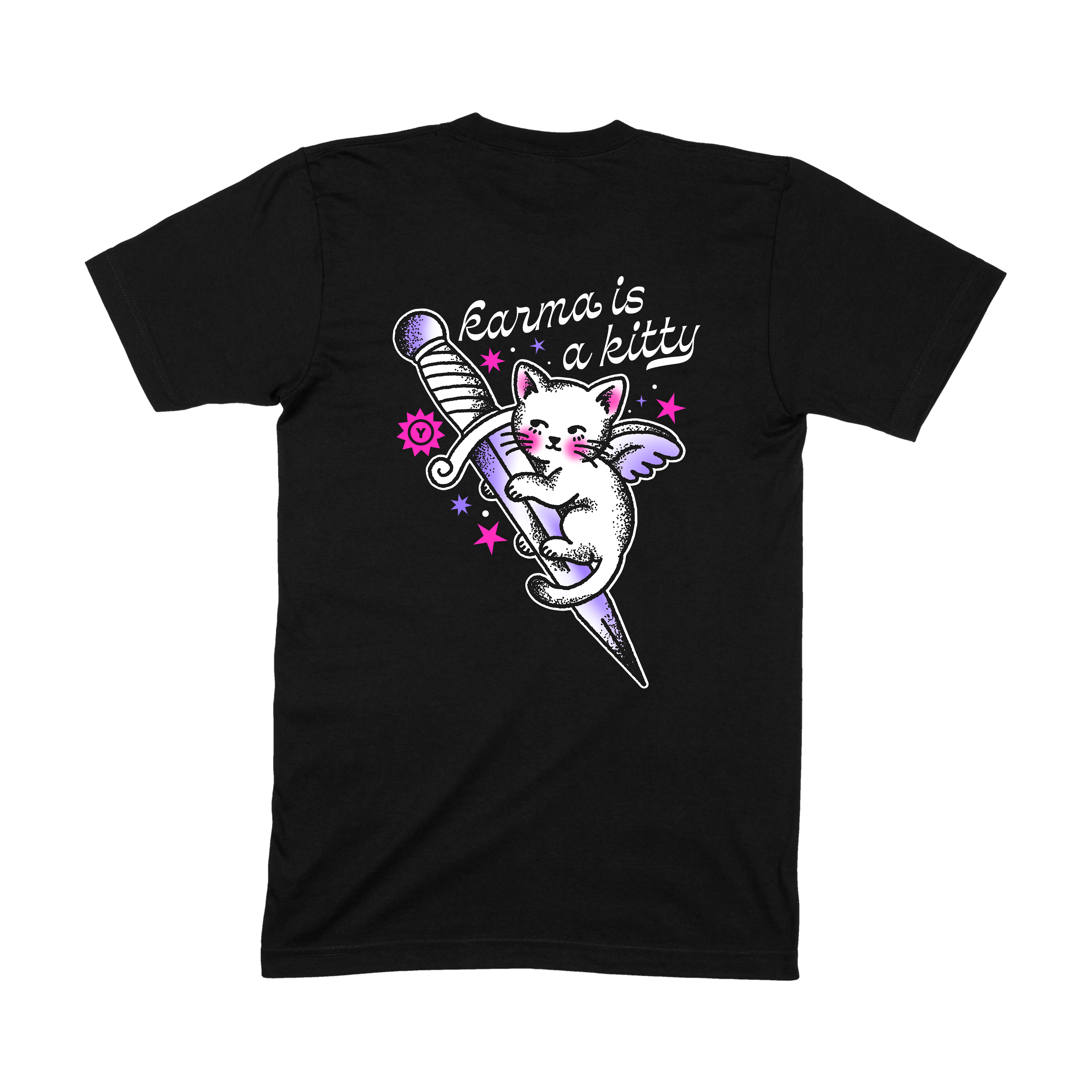 Karma is a Kitty Emblem Tee