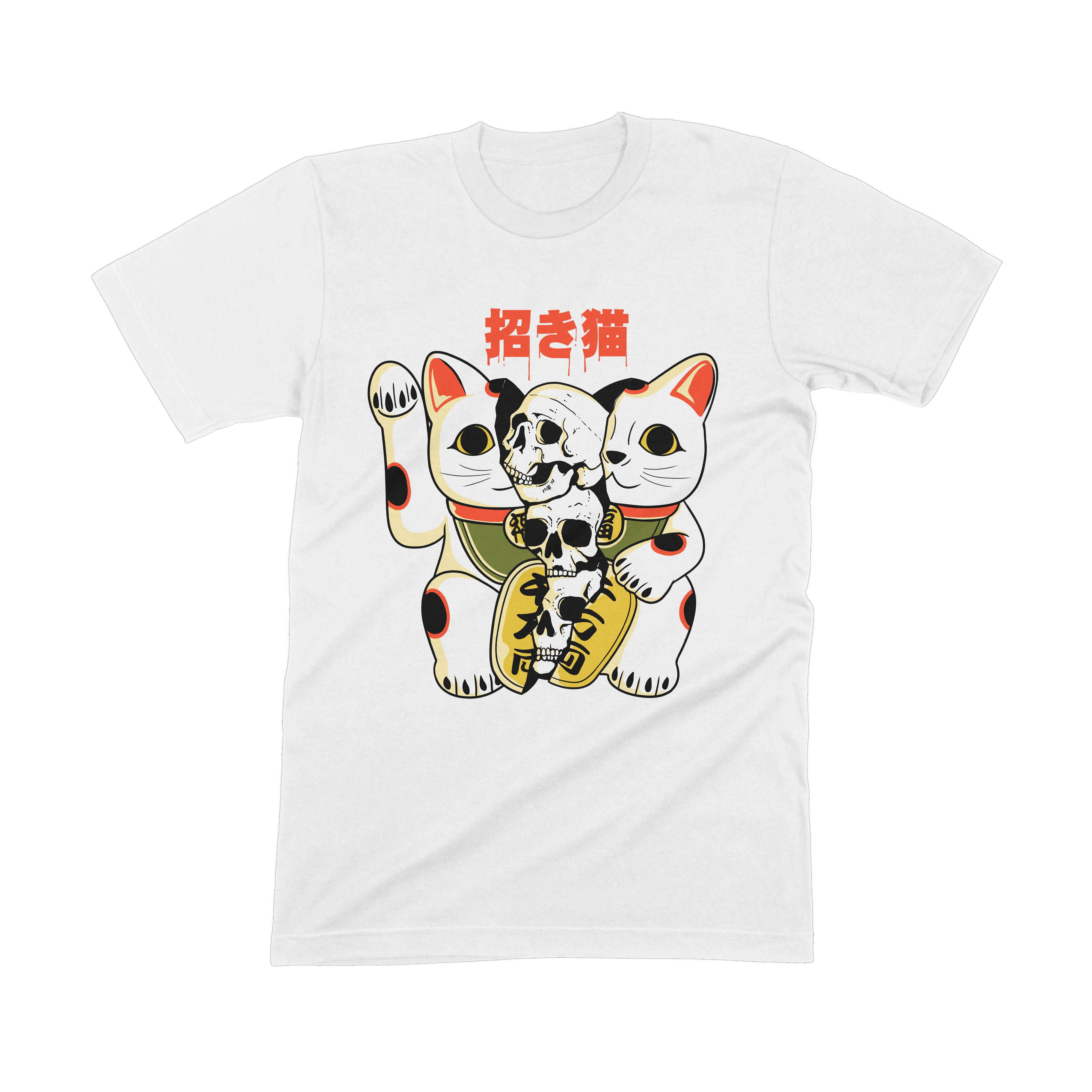 Skull Maneki Neko Tee